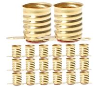HAMPPLIES 20 pièces Douilles Cuivre pour Ampoules Miniatures Support de Lampe à Vis Court Résistant Chaleur Adapté Aux Lampes de Test et Indicateurs Accessoires DIY