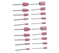 HAMPPLIES 20 pièces Meules Abrasives Montées pour Perceuse Kit Fraises Ponçage Polissage Compatible Outils Rotatifs Multifonctions