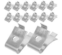 HAMPPLIES 20 pièces Stainless Steel Shelf Support Clips pour Étagères Fixations Robustes pour Meubles Supports Polyvalents pour Présentoirs et Vitrines Installation Facile