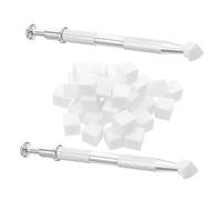 HAMPPLIES 200 Pièces 200 Éponges à Manucure Blanches Douces pour Nail Art, avec 2 Pinces de Préhension, Mini Blocs pour Application Précise, Accessoires Indispensables pour Salon et Usage