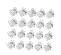 HAMPPLIES 24 pièces Mini Pinces à Cheveux Transparente Plastique Griffes Octopus Antidérapantes Accessoires et Filles Lot de Clips Mâchoire Résistants et Ajustables