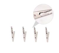 HAMPPLIES 24 Pièces Pince Crocodile Métallique Acier Inoxydable pour Test Électrique et Laboratoire Clips Alligator Solides et Élastiques pour Câblage et Bricolage