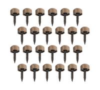 HAMPPLIES 24 pièces Vis Décoratives Cuivre avec Capuchons Lot de Vis Auto-perceuses pour Miroirs et Meubles Fixation et Esthétique