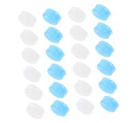 HAMPPLIES 24Pièces Bouchons Oreilles Silicone Réutilisables Du Bruit pour Voyages Études Imperméables Blancs
