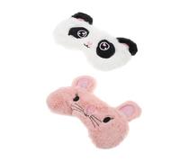 HAMPPLIES 2pièces De Sommeil Carton Mignon Protecteur Pour Yeux Soulage La Fatigue Oculaire Pour Étudiants Siestes Assortis