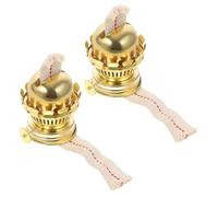 HAMPPLIES 2pièces Lampe à Huile Rétro Brûleurs De Lampe à Pétrole avec Mèches Accessoires De Remplacement pour Éléments Pratiques Et pour Amateurs De Anciennes