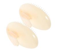 HAMPPLIES 2pièces Peigne De Massage Pour Chevelu Silicone Lot De Brosse à Cheveux Anti-pelliculaire Et Relaxante Nettoyage Profondeur Et Circulation Sanguine