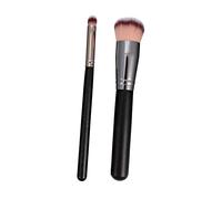 HAMPPLIES 2pièces Pinceaux Fond De Teint Visage Synthétiques Brosse Poudre Dense Pour Application Du Maquillage Et Autobronzant