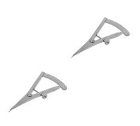 HAMPPLIES 2pièces Règle De Mesure Pour Double Paupière Acier Outil De Précision Pour Yeux Design à Tête Courbée Pour Ajustement Parfait