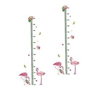 HAMPPLIES 2pièces Sticker Mural Toise De Croissance Pour Garçon Fille Autocollants Muraux Animaux Dessin Animé Mesure Hauteur Auto-adhésive Décoration Chambre Garçon Fille Jungle