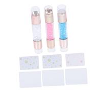 HAMPPLIES 3 ensembles Kit de Manucure Silicone Double-embout pour Nail Art Français DIY Transparent Bleu Rose pour Création Facile et Rapide des Ongles