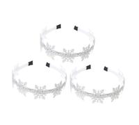 HAMPPLIES 3 Pièces Bandeau de Cheveux de Créatif pour Noël Argentées Légères et Confortables Accessoires Festifs Décoratifs pour Fête Hiver et Ambiance Joyeuse