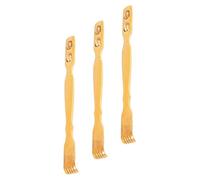 HAMPPLIES 3 Pièces Bâton de Massage en Bois Lot de 3 Gratte-Dos Manuel et Rouleau de Massage Dorsal Portatif pour Soulager Démangeaisons, Masseur pour Cou et Épaules, Outil Ergonomique