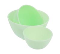 HAMPPLIES 3 Pièces Bol de Mélange Silicone de Coupelles pour Masque Diy Bol de Préparation pour Soins Visage pour Mélanger Masques et Ingrédients Cosmétiques Vertes