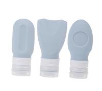 HAMPPLIES 3 pièces Bouteilles de Voyage Silicone Recharges Étanches Flacons Cosmétiques Réutilisables pour Lotion Shampooing et Gel Portable