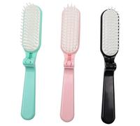 HAMPPLIES 3 pièces Brosse Cheveux Pliante Compacte Peigne de Voyage Portable et Facile à Transporter Adaptée à Types de Cheveux pour Homme et Femme