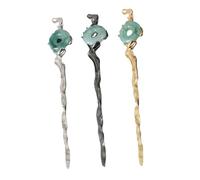 HAMPPLIES 3 pièces Hair Chopsticks For Women Vintage Chinese Hair Sticks Resin Jade Hairpin Set For Parties And Special Occasions