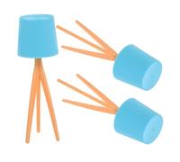 HAMPPLIES 3 pièces Lampe de Table Miniature Bleue pour Maison de Poupée Luminaire Vintage LED pour Meubles Miniatures Accessoires Décoratifs pour Modèles de Dollhouse