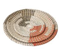 HAMPPLIES 3 pièces Lot de Paniers Muraux Tressés Herbe Décoration Murale Bohème Unique pour Salon Chambre Ornements Suspendus Élégants et Artisanaux