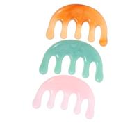 HAMPPLIES 3 Pièces Resin Scalp Massage Comb Five-claw Manual Head Massager Tool Portable For Travel And Daily Hair Care Relaxation