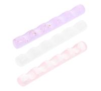 HAMPPLIES 3 pièces Support Pinceaux Acrylique Transparent Porte-stylos Multifonction pour Maquillage et Nail Art Rangement Bureau Décoratif Couleurs Pastel Rose Blanc