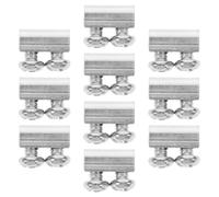 HAMPPLIES 30 Pièces Double Hole Wire Rope Clamp Acier Clips de Fixation pour Suspension de Lampes Accessoires Métalliques pour Câbles et Supports de Câble Robusts