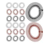 HAMPPLIES 30 pièces Peigne Bandeau Élastique Extensible pour Femmes et Filles Peigne Flexible Anti-frisottis avec Structure Ajustable pour Fixation Rapide des Cheveux Outil Coiffure Non