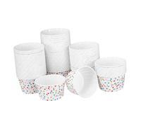 HAMPPLIES 300 Pièces Caissettes à Muffins Papier avec Bord Roulé Motif Colorés Caissettes Jetables pour Cupcakes Glaces et Yaourts Accessoires de Pâtisserie Multifonctions pour et
