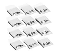 HAMPPLIES 300 pièces Étiquettes Vêtements Garçon Fille Polyester Durables Mois de Naissance Mois Étiquettes Couture pour Organiser Vêtements Garçon Fille