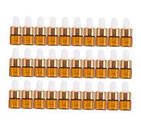 HAMPPLIES 30pièces Bouteilles Verre Pour Huiles Essentielles Flacons Compte Avec Pipette Pour Voyage Et Pratique Et Étanche