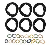 HAMPPLIES 4 Ensembles Hair Ties No Damage Seamless High Elastic Thick Bands Gentle No Pull Ponytail Holders For Women Daily And Holiday Use