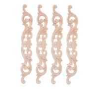 HAMPPLIES 4 pièces Appliques Sculpté Longues Décorations Murales Vintage pour Meubles Portes Armoires Coin Décoratif DIY