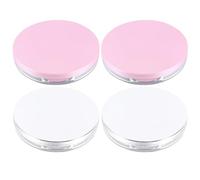 HAMPPLIES 4 Pièces Boîte de Maquillage Vide Portable avec Puff Conteneur Recyclable pour Poudre Boîte Compacte de Voyage avec Maille Élastique Antidébordement pour Fards et Poudres