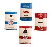 HAMPPLIES 4 pièces Boîte de Rangement pour Lames Usagées Tôle Organisateur Portable pour Salon de Coiffure et Usage Domestique Boîte pour Déchets de Lames