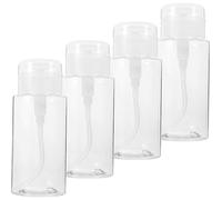 HAMPPLIES 4 pièces Bouteilles Vides de Lot de Flacons Rechargeables pour Démaquillant et Produits Cosmétiques Design Pratique et Portable pour Voyages