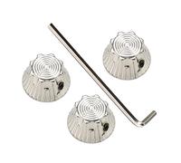HAMPPLIES 4 pièces Boutons de Volume et Tonalité Guitare Électrique Métal Design Ergonomique Tournesol Contrôle Précis pour Guitares Jazz et Basse
