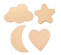 HAMPPLIES 4 pièces Boutons Tiroir Décoratifs Poignées Meuble Poignée Commode Simple Trou pour Chambre Boutons Tiroir Lune Cœur