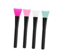 HAMPPLIES 4 pièces Brosse Silicone Visage Applicateur Plat pour Masque Facial Boue Lotion Corps Douce et Adaptée Peau Sensible Usage Professionnel et Domestique