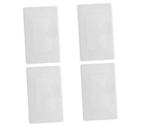 HAMPPLIES 4 pièces Cache Prise Plastique Couvercles Boîtier Jonction Électrique Petit Format Plaques Obturation Pour Boîte Dérivation Encastrée et Facile à Installer