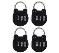 HAMPPLIES 4 pièces Cadenas à Combinaison Métallique Chiffres Lot de Petits Cadenas pour Casier Gym École Sécurisé