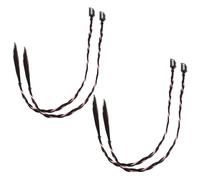 HAMPPLIES 4 Pièces Clip-in Fishbone Braid Hair Extensions Synthetic Ponytail For Dress Up Halloween Daily Styling