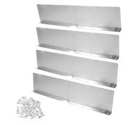 HAMPPLIES 4 pièces Déflecteurs de Pluie Incurvés Aluminium Protège Gouttières pour Angles de Toits à Bardeaux Pare Éclaboussures Durables pour Maison Prévention des Infiltrations Eau