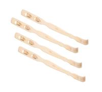 HAMPPLIES 4 pièces Gratte-dos Bambou Outil de Massage Corporel Léger et Pratique pour Soulager Démangeaisons Auto-masseur Ergonomique pour Toute la Famille Cadeau