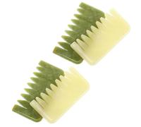 HAMPPLIES 4 Pièces Jade Massage Comb Set Guasha Scraping Scalp Comb For Head Care Ergonomic Jade Hair Massager For Relaxation And Physical Therapy