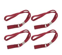 HAMPPLIES 4 Pièces Lot de 4 Dragonnes pour Canne de Marche en Nylon Résistant, Bracelet Antidérapant Rouge pour Béquilles et Bâtons de Randonnée, Sangle Sécurisée Adaptée aux Personnes Âgées