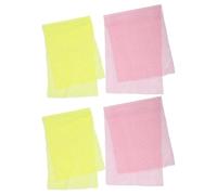 HAMPPLIES 4 Pièces Lot de 4 Éponges de Bain Exfoliantes en Nylon 30X80 CM - Brosse de Bain Dos, Gommage Exfoliant pour Hommes, Séchage Rapide, pour Quotidienne et Voyage