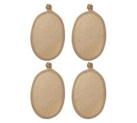 HAMPPLIES 4 Pièces Lot de Tampons Exfoliants Luffa Naturel pour Corps et Visage Gommage Doux Nettoyage Profond Amélioration Texture Peau Réutilisables et Ergonomiques