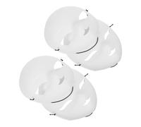 HAMPPLIES 4 Pièces Masques Renard Blancs Unis PVC à Peindre Masques et Confortables pour Diy Cosplay Halloween et Masquées
