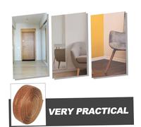 HAMPPLIES 4 Pièces Moulure Décorative Mousse Pe Autocollante Plinthe Flexible Auto Adhésive Bordure Murale pour Salon Chambre Bureau