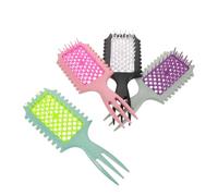 HAMPPLIES 4 Pièces Peigne de Massage Portable Anti-statique à Grille Creuse Brosse Démêlante Douce pour Cheveux Secs et Mouillés Sèche-cheveux Rapide et Soin Du Chevelu